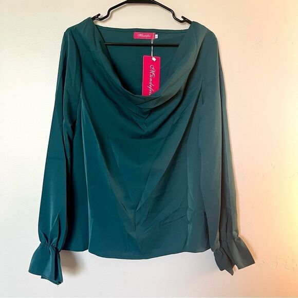 MUNDEFEIS Slouchy Neck Blouse Size XL - Picture 3 of 7